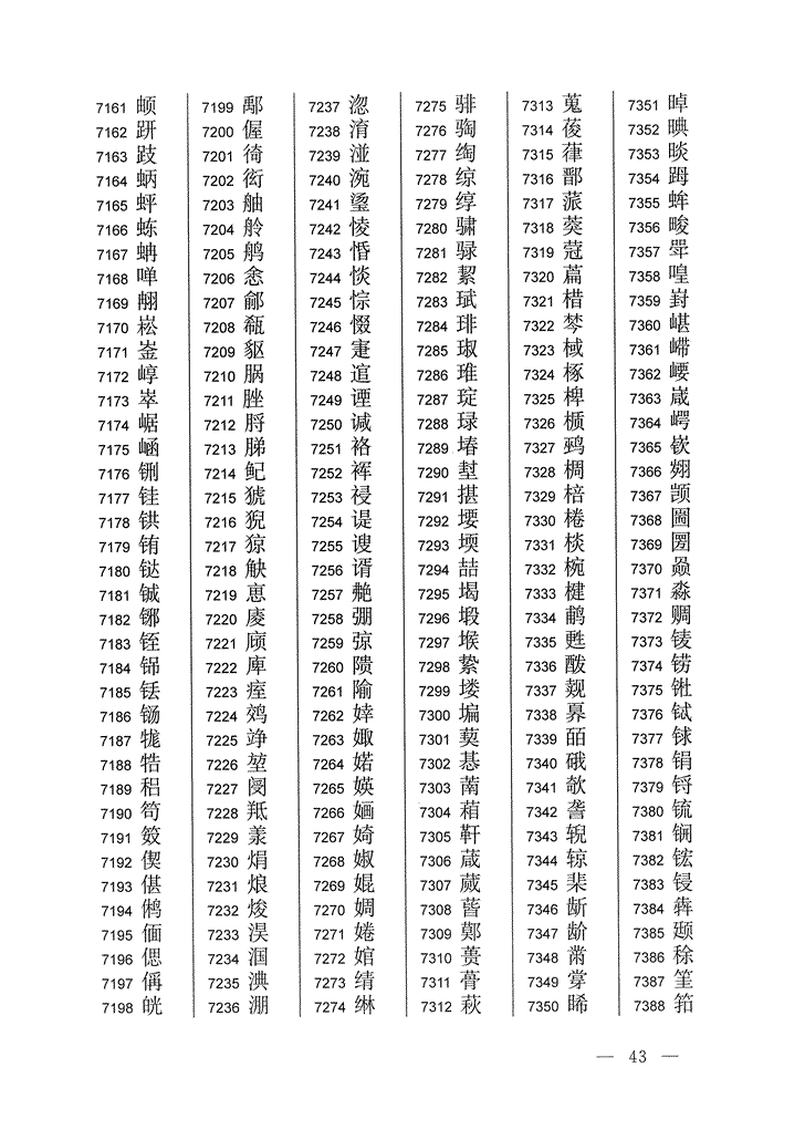 《通用规范汉字表》2013年版