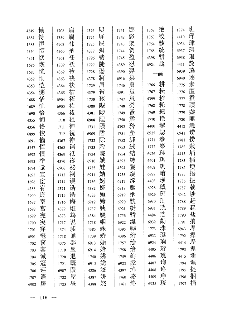 《通用规范汉字表》2013年版