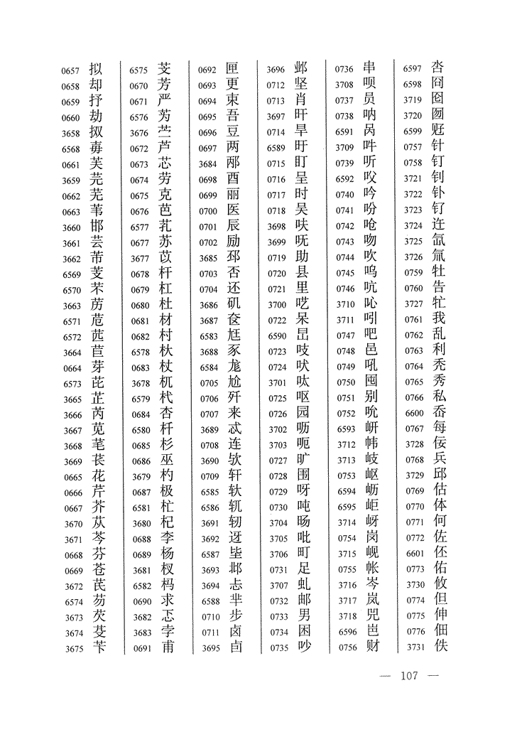 《通用规范汉字表》2013年版