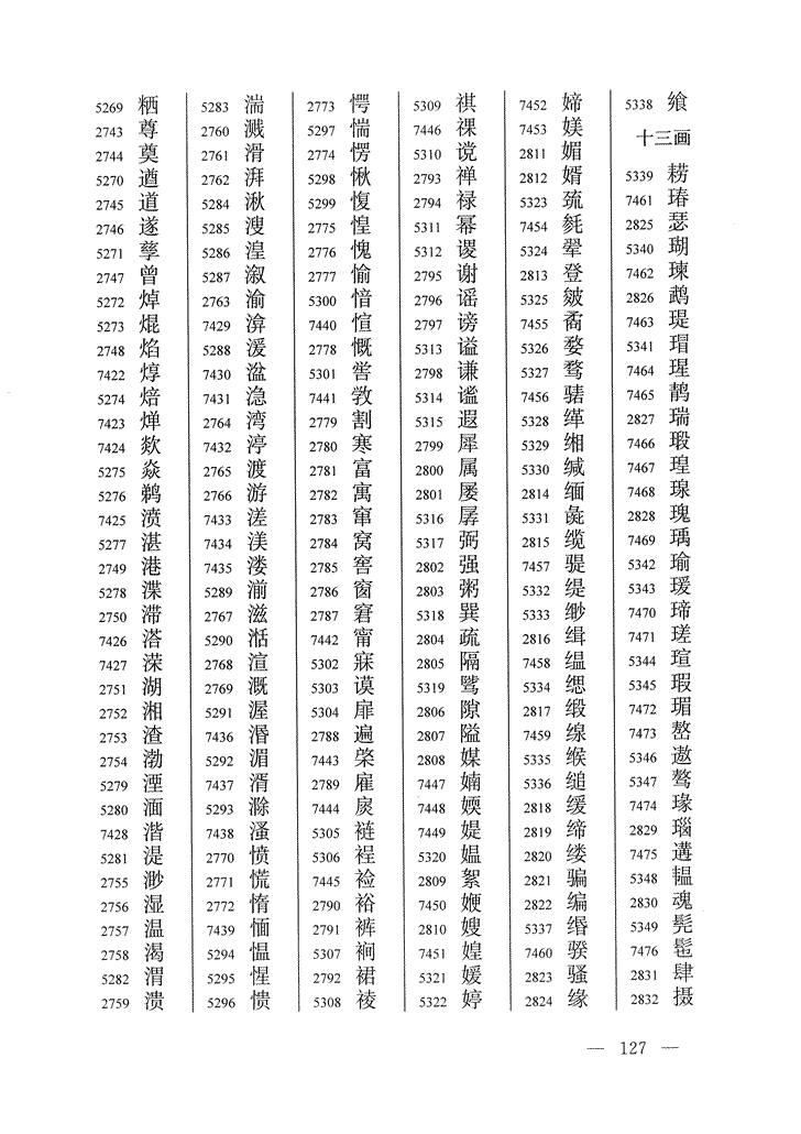 《通用规范汉字表》2013年版