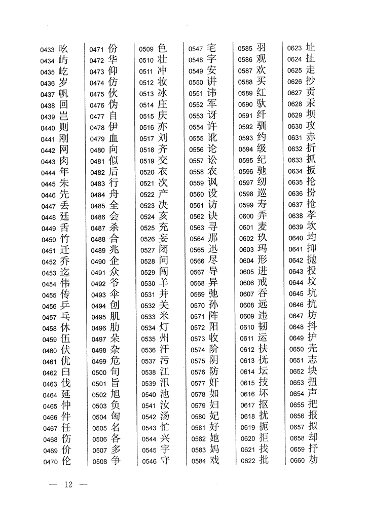 《通用规范汉字表》2013年版