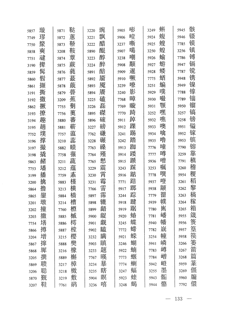 《通用规范汉字表》2013年版