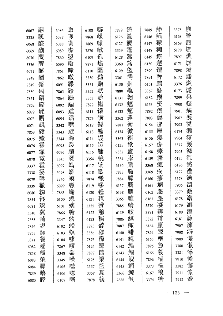 《通用规范汉字表》2013年版