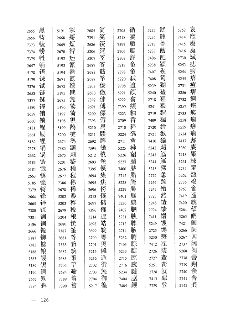 《通用规范汉字表》2013年版